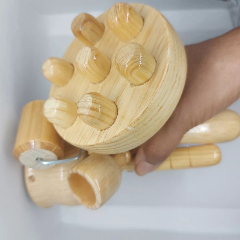 Singex Set 4 Piezas Maderoterapia Facial Cuello Abdomen Cintura