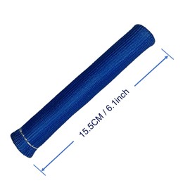 Spark Plug Heat Shield Sleeve 8PCS Spark Plug Wire Boots 1200 Degree Heat Protection Sleeve Cover Wrap 6 inch for LS1 / LS2 SBC BBC 350 454 (Blue)