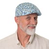 Stetson Texas Allover Fish Flat Cap - Blue Hat -