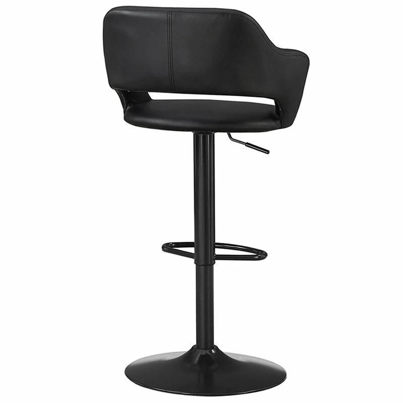 Monarch Bar Stool Swivel Bar Height Adjustable Metal Pu Leather