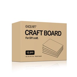 EXCEART Tallado Suave Artesanía Hojas de Madera Tablones de Tilo Tablero Artesanal Placa DIY Modelo 15 Piezas