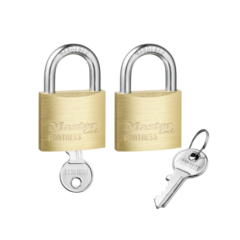 Master Lock Solid Brass Body 40mm Wide Economy Padlock with