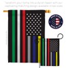 US First Responders Line Garden Flag - Set with Stand