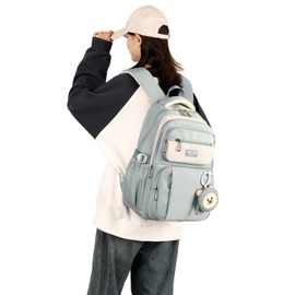 Travistar School Backpack Teenager Boys Girls School Bag Cute Waterproof School Backpack Women Men School Bag Laptop Bag Backpack Nylon, K011-Pink