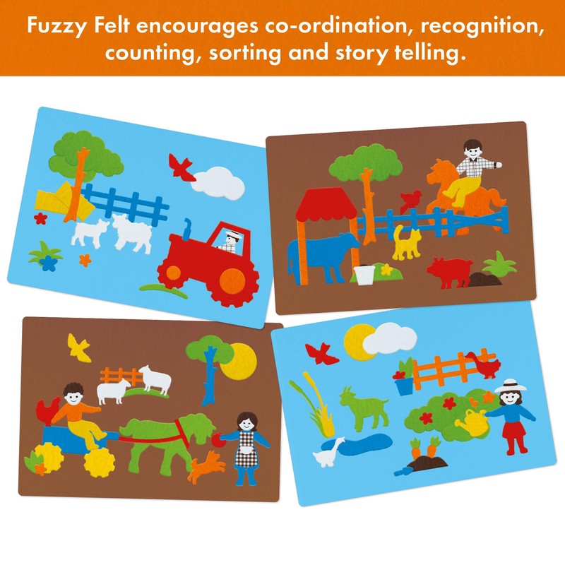Fuzzy Felt PETERKIN Classic Series - Farmyard Drawer Set: Mix