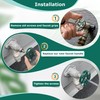 Dreyoo Outdoor Faucet Handles 3/8 in 12 Point, Green Oval
