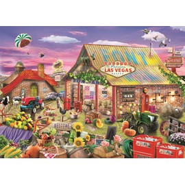 Puzzle 1000 Pieces Farm Farmers Yard 69 x 51 cm Hidden Object Brain Training Jigsaw