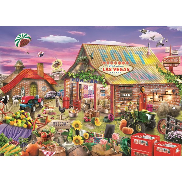Puzzle 1000 Pieces Farm Farmers Yard 69 x 51 cm