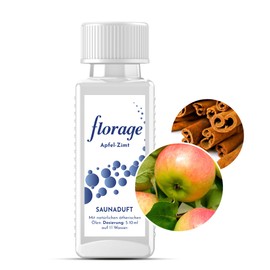Florage 100 ml Sauna Infusion Apple Cinnamon – 50 Years of Experience as a German Fragrance Manufactory, High Yield Infusion for the Sauna, Many Infusion Fragrances, Vegan and No Animal Testing, Also