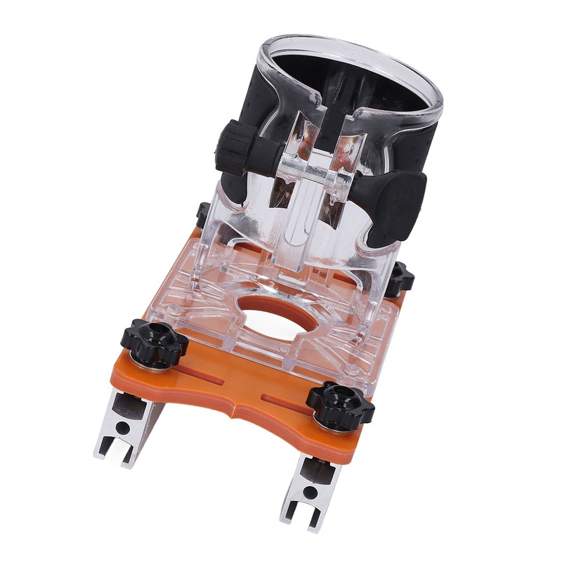 Woodworking Router Base with Transparent Cover Milling Cutter Slotting Bracket
