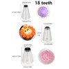 French Star Piping Nozzles for Eclairs,Churros,Shells,Flowers,& Scalloped Designs,3 Sizes