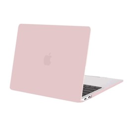MOSISO Compatible with MacBook Air 13 inch Case 2022 2021 2020 2019 2018 Release A2337 M1 A2179 A1932 Touch ID, Plastic Hard Shell Case Cover Compatible with MacBook Air 13.3 inch Case, Rose Quartz