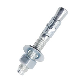 Horiznext 3/8 Concrete Anchors, Zinc-Plated Carbon Steel 3/8 Wedge Anchors Bolts with Washer and nut, 3/8 Inch OD x 2-3/4 Inch Length, Bulk Pack Concrete Anchors 3/8 (30 pcs)