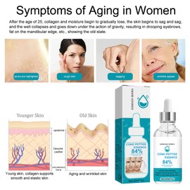 3PC Cono Peptide Essence, 84% Cono Peptide Essence, Pure Plant Extract Facial Serum Essence, Hydrating Anti-aging Essence, Deep Moisturizing Face Essence, Reduce Pigmentation and Fine Lines(30ml)