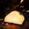 QXMGCBOK Retro Folding Book Lamp,Novelty LED Night Light,Relief 3-Color Desk