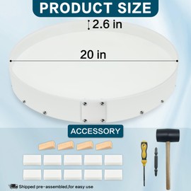 Large Epoxy Resin Table Molds,20" Inch Reusable Deep Round Molds for Epoxy Resin Casting,Circle River Table,Coffee Table,Cutting Board,Tray,Home Decoration,Floral Preservation