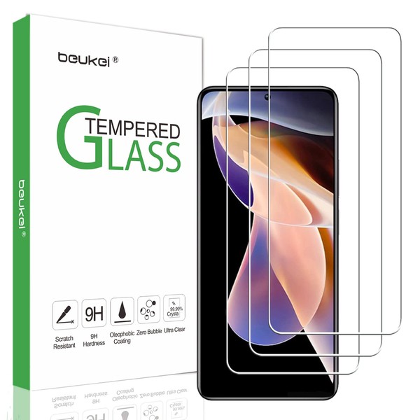 beukei (3 Pack) Compatible for Xiaomi Redmi Note 11 Pro