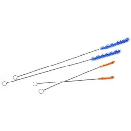 RSVP International Straw Cleaning Brushes, 4 Count, 10.25 & 6.75 Inches, Multi-Color | Designed for Use on Reusable Straws | Dishwasher Safe