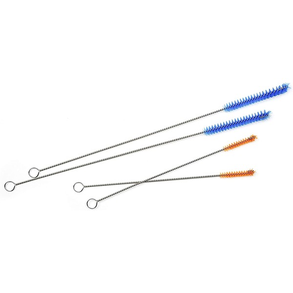 RSVP International Straw Cleaning Brushes, 4 Count, 10.25 & 6.75 Inches, Multi-Color | Designed for Use on Reusable Straws | Dishwasher Safe
