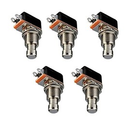 ESUPPORT Guitar Effects Pedal Box Momentary SPST Button Stomp Foot Switch Push Button Pack of 5