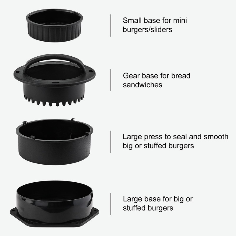POLIGO 5PCS Smash Burger Press Kit - 4 in 1