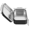 Zhuluck 3 Pcs Black Rectangular Small Tins with Lids Tin
