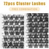 Cluster Lashes 72 Individual Lashes Clusters Eyelash Extensions False Eyelashes