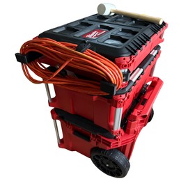 Accesorio de soporte para cable de extensión para caja de herramientas Milwaukee Packout, organizador de cables, soportes resistentes (negro)