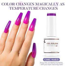 Nicedeco Gel Nail Polish 1 Pcs 15ml Color Changing Gel Polish Soak Off LED U V Gel for Nail Art Manicure Salon DIY -BJ01