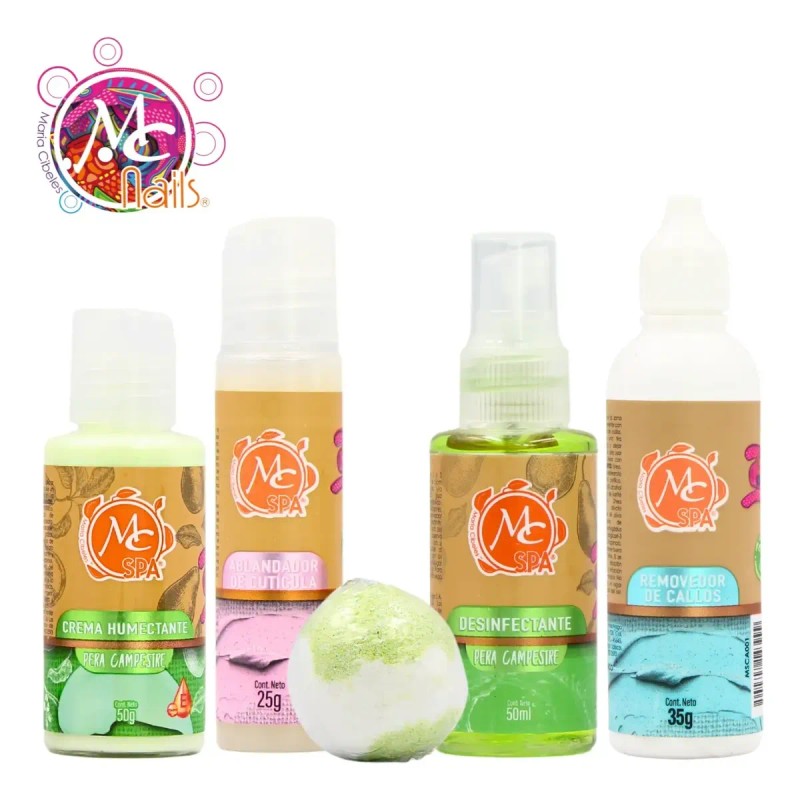 Kit Spa. Humectantes, Exfoliante, Pedicure. 9pzs. Mc Spa.