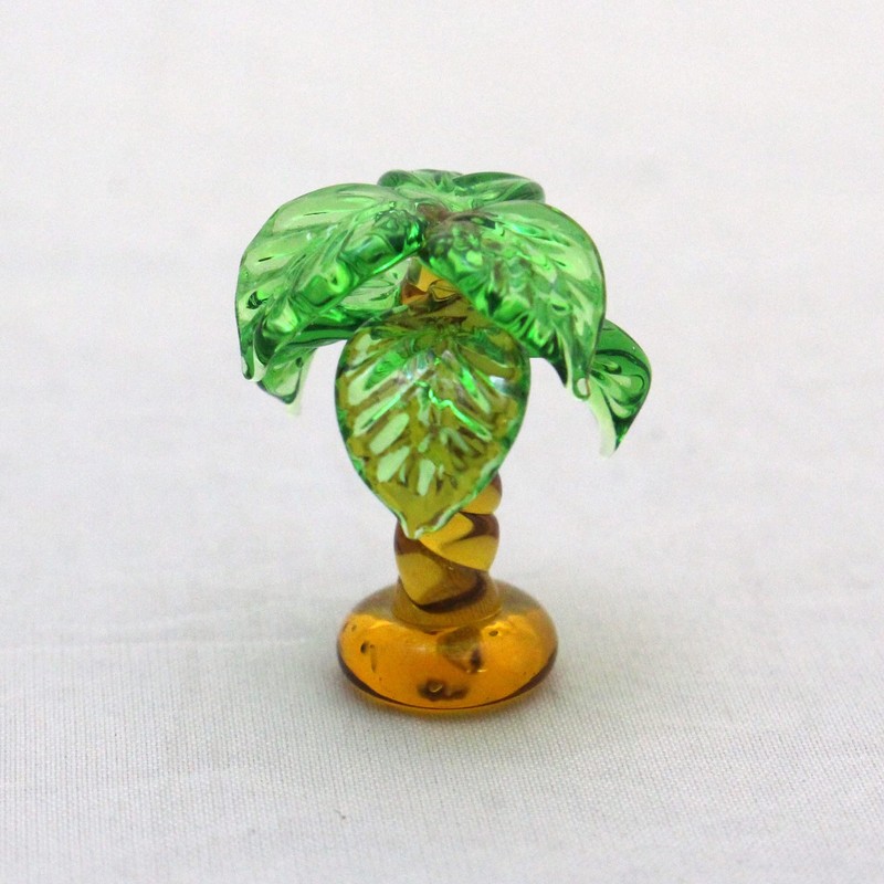 Four Cart Cute Handmade Glassware Palm Tree (Small)