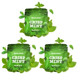 3 Packs of Plant-Based Crisp Mint Flavor Cores | 5.5mm x 30mm | Break Habits Naturally | Fits Standard Necklace Diffusers | 9 Total Cores