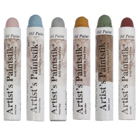 Jack Richeson Shiva Oil Paintstik, Traditional Colors, Set of 6