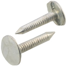 AERZETIX - C70838 - Set of 300 large flat head nails diameter 3 x 20 mm - head diameter 10 mm - made of steel - silver colour - nails, roofing felt, roof tiles, bitumen, cladding, carpentry, roof