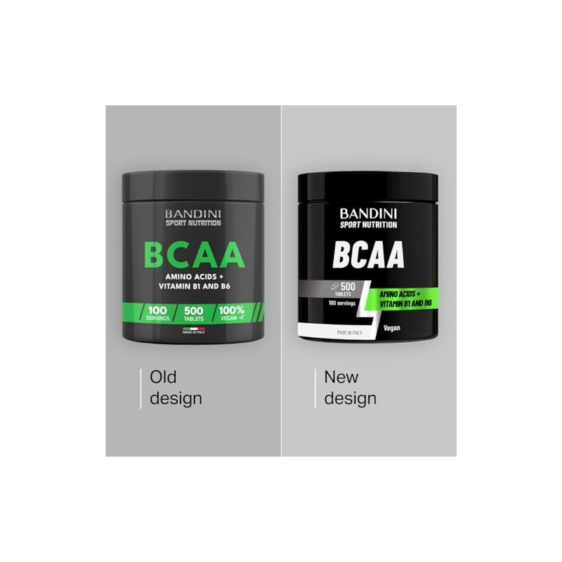Bandini® BCAA 500 Tablets, 3000mg per Serving BCAAs, not Capsules