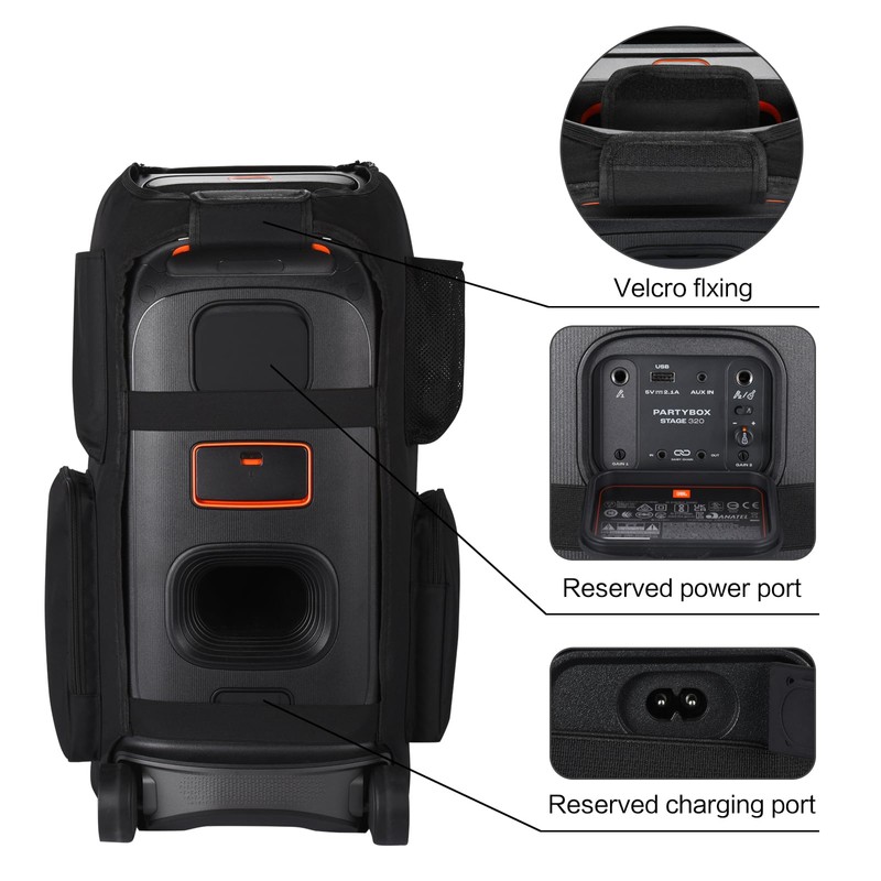 Travel Protective Case for JBL PartyBox Stage 320 Portable Bluetooth
