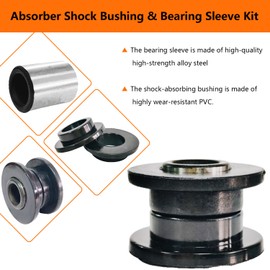 BIGLKNM Absorber Shock Bushing & Bearing Sleeve Kit Replacement for Arctic Cat 250 300 375 400 500 650 700 Bearcat 454 OEM# 0604-310 0403-028, Front and Rear Shock Busing Kit for ATV