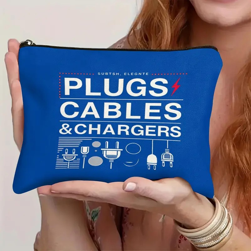 Plugs, Cables & Chargers Bag - Durable, Portable and Stylish