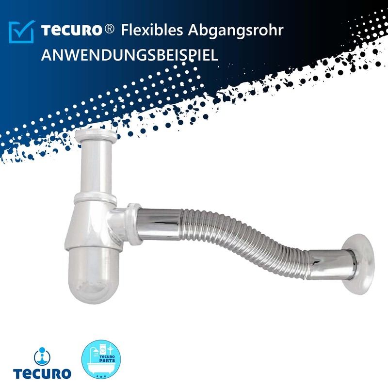 tecuro Flexible Outlet Pipe Diameter 32 mm for Siphon Odour