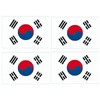 NEGNME 4 PCS Flag Stickers - Korea Flag Stickers Decals
