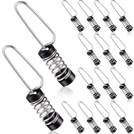 Moxweyeni Boat Flag Clips Stainless Steel Marine Flag Clips for Halyards Outrigger Lines Antennas Stern Lights Flagpole Rope Fishing (16 Pack)