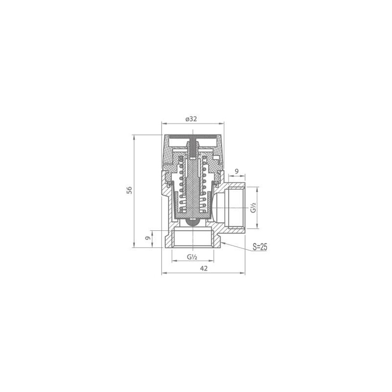 3/4" INCH Female Safety Pressure Relief Valve 4 BAR