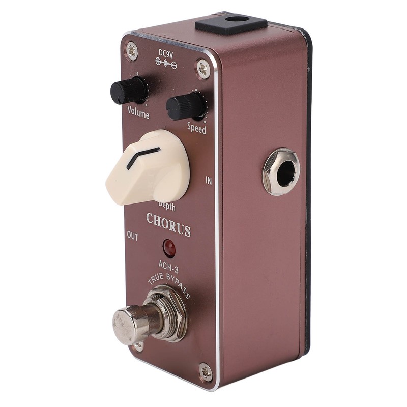 Chorus Effect Metal Guitar Monoblock Effector Pedal with LED Indicator