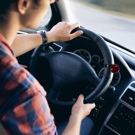 ULTECHNOVO Steering Wheel Knob Assistive Comfortable Steering Handle for Cars Trucks Easy One-handed Control Quick Installation Torque