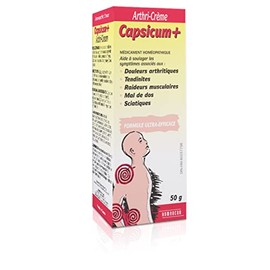 Homeocan Homeocan - Capsicum+ Arthri-Cream, 50g - Relieve Symptoms Associated with Arthritic Pain, Tendonitis, Muscle Stiffness, Back Pain and Sciatica - Non-Greasy