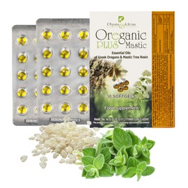 Oreganic Plus Mastic – Organic Wild Oregano Oil Capsules & Mastic Gum Oil – Immune Defense, Intestinal Support, Stomach Relief, Gut Restore, Kids Immune Support – 30 Pack