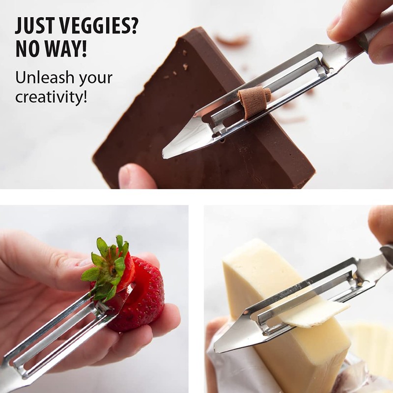 Rada Cutlery Vegetable Peeler Stainless Steel Blade with Aluminum Made