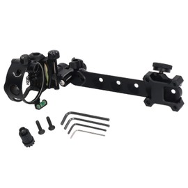 Bow Target Sight 5 Pins with Retina Function Aluminium Alloy Archery Sight for Outdoor Hunting Shooting