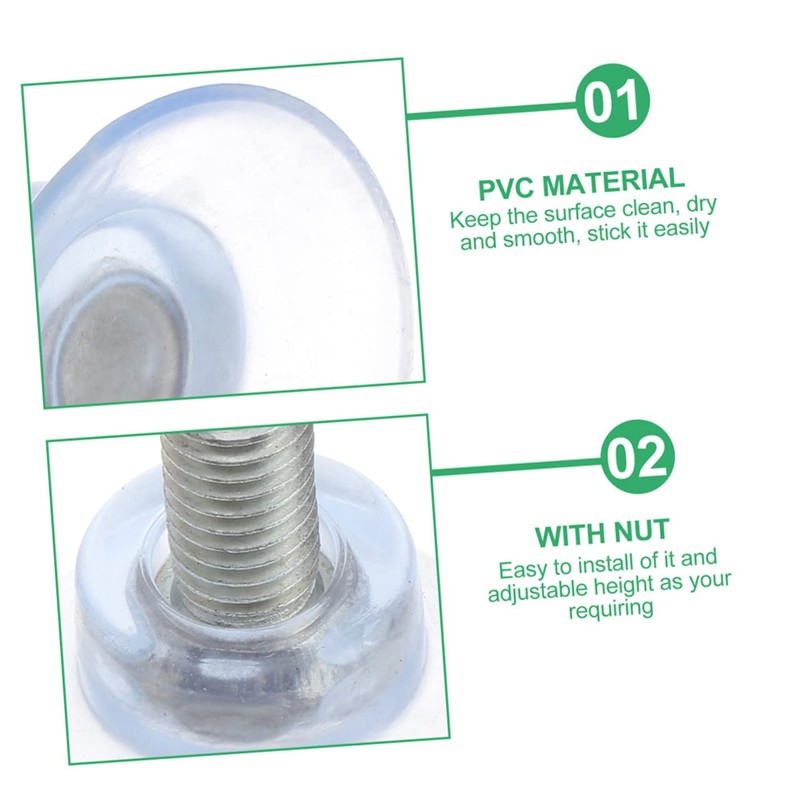 Alipis 8 Pack PVC Suction Cups Thick for Desk Fish