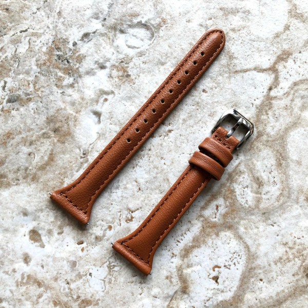 NICKSTON Brown Slim Elegant Leather Band Strap for Garmin D2